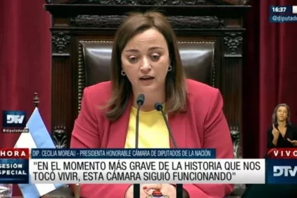 Cecilia Moreau fue elegida como presidenta de la Cámara de Diputados