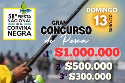 Inscripciones para el Concurso de pesca de la 58 Fiesta Nacional de la Corvina Negra de San Clemente