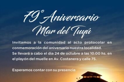 Mar del Tuyú celebra su 79° aniversario