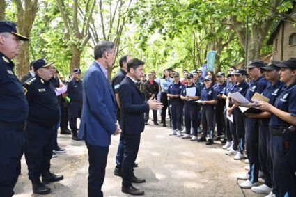 Kicillof inauguró la puesta en valor del edificio de sanidad de la Escuela de Policía Juan Vucetich