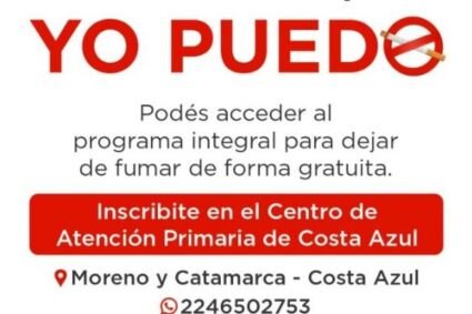 La Municipalidad de La Costa ofrece un programa integral gratuito para dejar de fumar